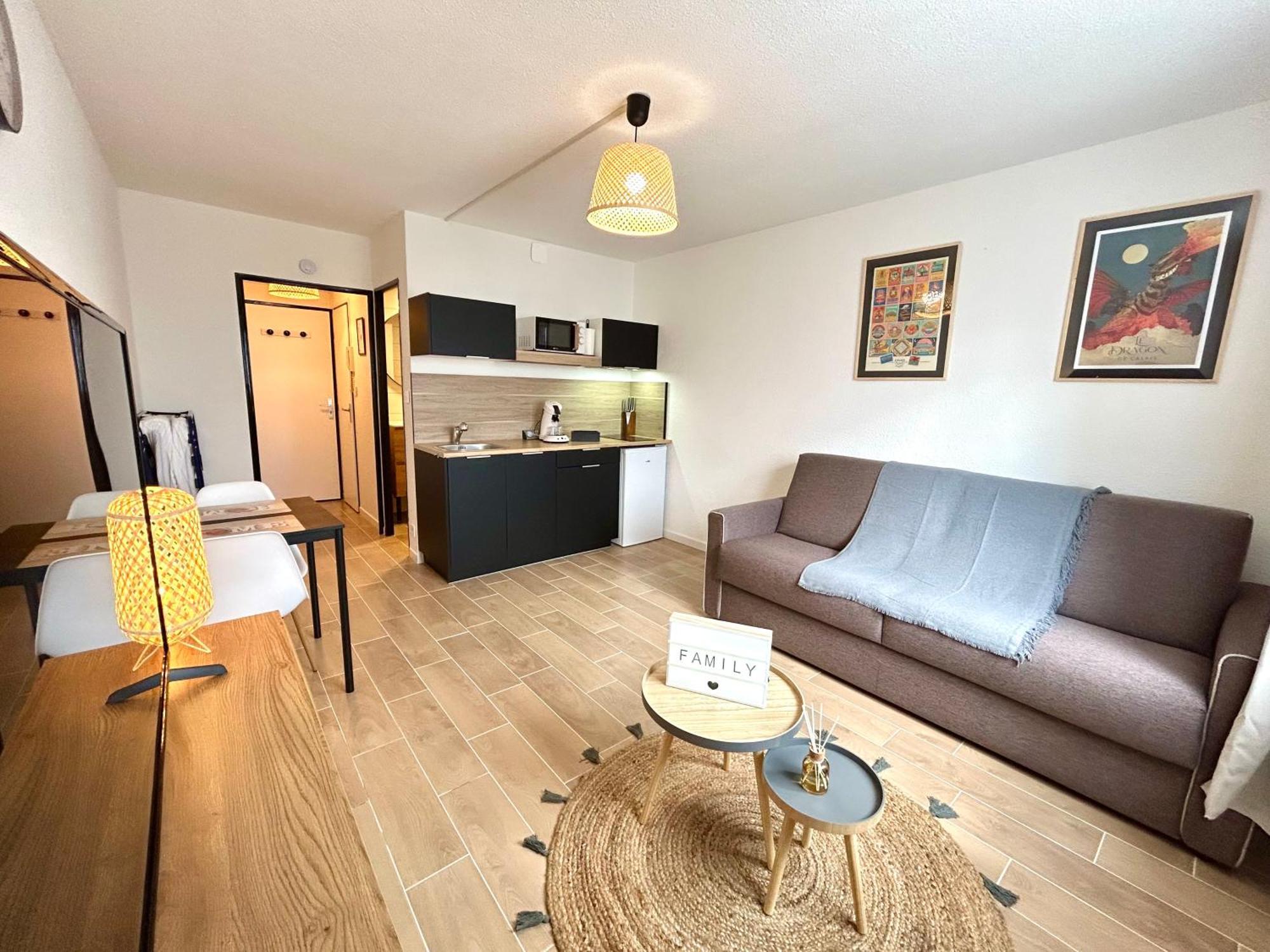 Studio Calais La Plage Bagian luar foto